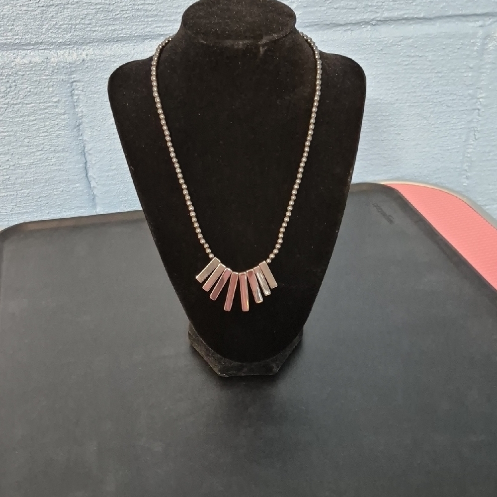Chic Silver and Black Necklace